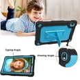 thumbnail image 6 of SOATUTO For Orbic Tab 8 inch Heavy Duty Case with Shoulder Strap Kickstand Soft Silicone Hard Back Hybrid Armor Protective Cover for 8" Orbic Tab 8 5G Verizon / Orbic Tab 8 5G UW 8 inch - Black+Blue, 6 of 6
