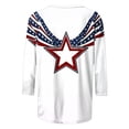 thumbnail image 5 of Mifsaly Independence Day T Shirt Women 3/4 Sleeve Crewneck Patriotic Shirts 4Th Of July Graphic Cotton Tee 2026 L, 5 of 5
