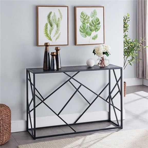 Tristate Apartment Furnishres C1321 Monet Console Table - Black & Grey, 30 x 44 x 13 in.