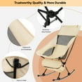 thumbnail image 4 of Camping Chair, Vecukty High Back Rocking Chair 165 lbs Capacity, Heavy Duty Compact Outdoor Portable Folding Rocker Chair for Camping Hiking Gardening Travel Beach Picnic,Beige, 4 of 9