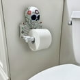 thumbnail image 3 of Zeckos Smelly Skelly White Day of the Dead Sugar Skull Toilet Tissue Holder, 3 of 9