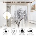thumbnail image 3 of Washranp 12Pcs Shower Curtain Hooks,Rustproof Oil-Rubbed Zinc Alloy Elegant Oval Design Shower Curtain Rings for Home, 3 of 3