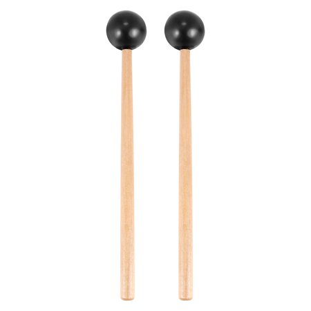 2pcs soft rubber head stick carillon xylophone musical instrument parts wooden handle mallet