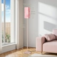 thumbnail image 2 of Floor Lamp, Pole Lamp with Foot Switch, Modern Standing Lamp Shade, Minimalist Freestanding Lamp (Bulb Not Included), for Living Room, Bedroom Office FCC Listed, Sakura Pink PCP07LD05, 2 of 18
