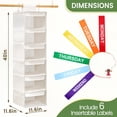 thumbnail image 2 of 2 Pack 6-Shelf Weekly Clothes Organizer for Kids, Hanging Daily Closet Organization with 6 Side Pockets, Days of The Week Clothing Divider Storage for Boys and Girls (White), 2 of 7