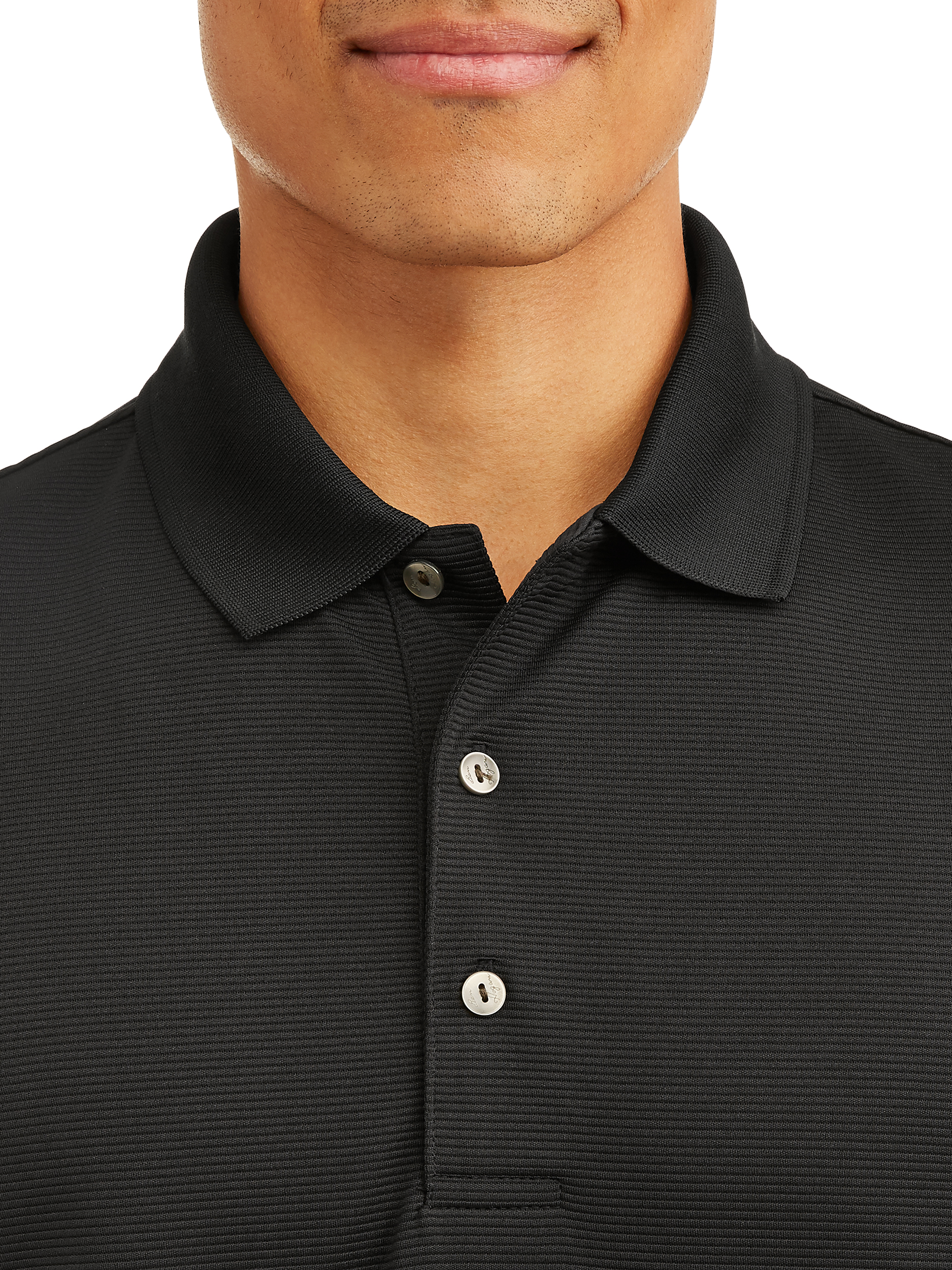 Ben Hogan Men's & Big Men's Performance Easy Care Solid Short Sleeve Polo Shirt, up to 5XL - image 3 of 6