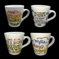 thumbnail image 2 of SET DE 4 TAZAS DE PORCELANA BLANCA DECORADA DÍA DE LA MADRE 120 ML!! Deng Xun unisex, 2 of 2