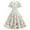 White, variant on Women Mesh Floral Embroidery Dress Vintage Cocktail Swing Ruffle Sleeve Dresses Wedding Party Prom Tulle Evening Dress