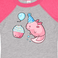 thumbnail image 4 of Inktastic Cute Axolotl Birthday with Cupcake Boys or Girls Baby Bodysuit, 4 of 5