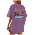 thumbnail image 3 of Oversized Tshirts for Women California Beach Graphic Short Sleeve Tees Summer Baggy Loose Fit Basic Vacation Tops, 3 of 7