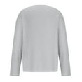 thumbnail image 5 of Men's Fashion Fall Shirts 2024 Men's Casual Crewneck Shirts Classic Basic Long Sleeve Shirt Stylish Solid Color Cotton Tees Tops Fashion Pullover Shirts Slim Fit Lightweight Ribbed Pullover Sweater, 5 of 5