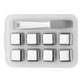 thumbnail image 1 of Pack de Glace Flexible pour Congélateur Petit Cylindre Transparent pour Fête Packs de Glace les Plus Durables en Acier Inoxydable Cubes de Glace et Pierres Froides Réutilisables avec Pinces pour Refroidissement et Congélation, 1 of 4