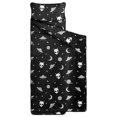 thumbnail image 2 of Alien and UFO Black Pattern Teens Toddler Nap Mat with Pillow, Sleeping Mat Bag for Preschool Daycare 60"x20", 2 of 6