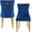 Blue, variant on Jiayuan Song Mid-Century Modern Velvet Dining Chairs with Golden Legs & Lion Head Pull Rings, Beige (Set of 2)