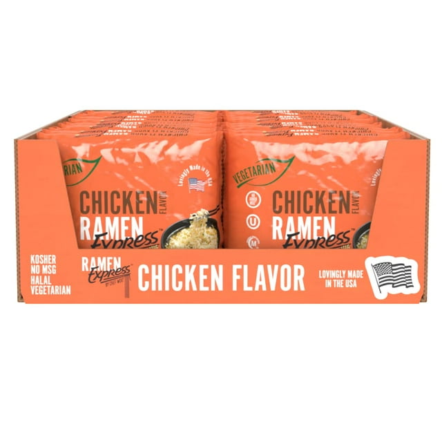 Pack x 24 - Ramen Sopa Instantánea Sabor Pollo Vegetariana Kosher 85g