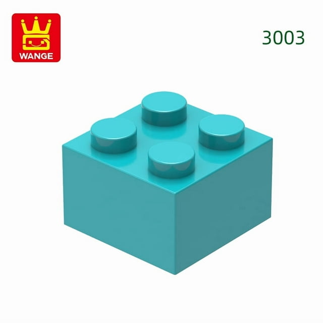 3003 100g/77Pcs 2x2 High 4-Hole Building Block Moc Color Loose Parts Creativity with Brick DIY Children's Toy Assembly 30.Light Turquoise about 588pcs