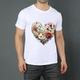 thumbnail image 2 of Men's Graphic TeeFlowers (11) Letter Print T-Shirts Round Neck Short Sleeves Sizes XS-5XL Summer Daily Casual Tops, 2 of 5