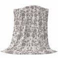 thumbnail image 6 of Farmhouse Grey Blanket Soft Cozy Warm Throw Blanket for Couch, Plush Fuzzy Flannel Fleece Blankets for Sofa, Vintage Flower Leaf Botanical Plant Bed Blankets Lightweight Gifts for Women, 40"x50", 6 of 9