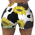 thumbnail image 2 of Logiee Sunflowers Country Print Women's Biker Shorts,Workout Gym Shorts,Scrunch Shorts,Tummy Control Hidden Scrunch Running Yoga Shorts-XX-Large, 2 of 8