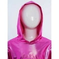thumbnail image 5 of vastwit Kids Girls Metallic Hip Hop Jazz Dance Crop Top Long Sleeve Sparkly Cropped Hoodie Pullover Sweatshirt Hot Pink 16, 5 of 7