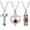 red, variant on 3 Pack Urn Necklace for Ashes for Women Heart Cross Cylinder Cremation Jewelry for Ashes Memorial Keepsake Birthstone Pendant for Family/dad/mom/sister/grandparents
