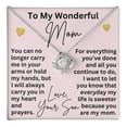thumbnail image 6 of To My Mom Necklace from Son Mom Christmas Gifts from Son I Will Always Carry You in My Heart and Prayers Mom Love Knot Necklace Mom Valentine's Day Gifts, 6 of 8