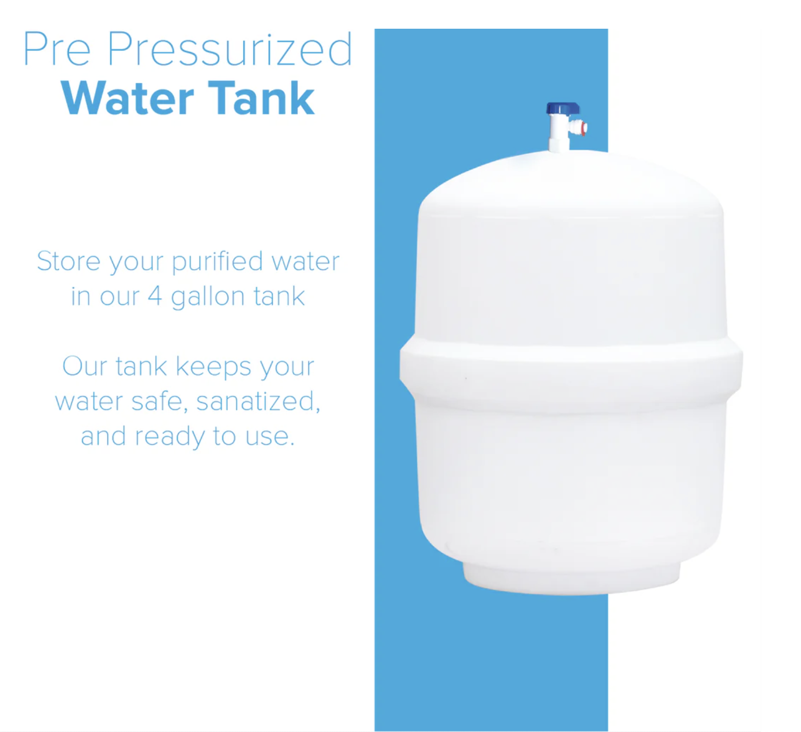 Reverse Osmosis Home Water Drinking System 50 GPD Alkaline ORP Negative