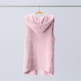 thumbnail image 3 of Baqcunre Fuzzy Coat, Women's Hooded Plush Sleeveless Vest Coat Top Clearance! 1PC Top Pink L, 3 of 7