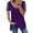 Purple womens tops dressy casual06, variant on Cyber and Monday Deals Dianli Womens Blouses and Tops Dressy Short Sleeve V-Neck Solid Summer Cute Shirts Lightweight Cold Shoulder Plus Size Tunic Blouse Purple L
