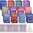 thumbnail image 4 of 72 Pcs Inspirational Gifts Bulk Set,Motivational Notepads Ballpoint Pens with Organza Bags Modern Farmhouse Journal Notebooks Christmas gifts for Teachers Office Party Favor Supplies$$Office, 4 of 6