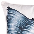 thumbnail image 2 of Jordan Manufacturing 18" x 18" Navy and Cream Nautilus Shell Nautical Square Reversible Decorative Throw Pillow with Welt, 2 of 4