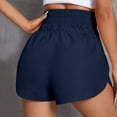 thumbnail image 4 of Athletic Shorts for Women, Audhol Womens Daily Running Shorts Workout Elastic Waist Athletic Yoga Pants Sports Solid Shorts Workout Shorts Navy L, 4 of 6