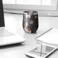 thumbnail image 3 of 12oz Stemless Wine Tumblers Basset Hounds with Bones and Presents Vacuum Insulated Stainless Steel Travel Tumbler Cups Mug with Lid and Straw for Champaign,Cocktail,Beer with Cleaning Brush, 3 of 5