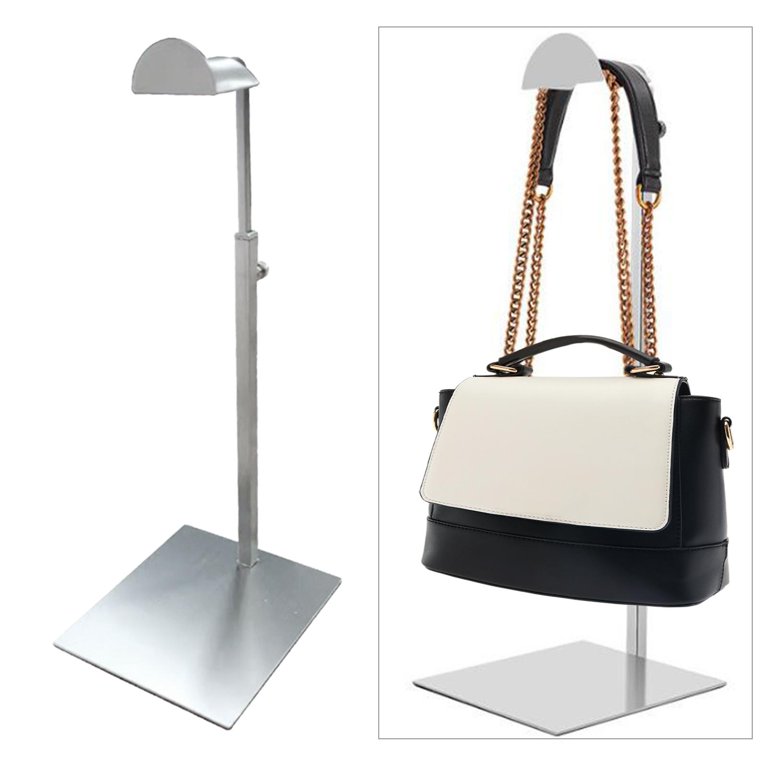 4 Pcs Metal Purse Display Stands - Adjustable Height T Bar Handbag Holders For Store Or Home