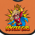 thumbnail image 4 of Inktastic Soccer Girl Superhero Girls Baby Bib, 4 of 4