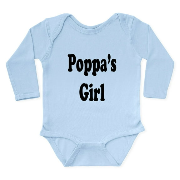 CafePress - Poppa's Girl Body Suit - Long Sleeve Cotton Baby Bodysuit