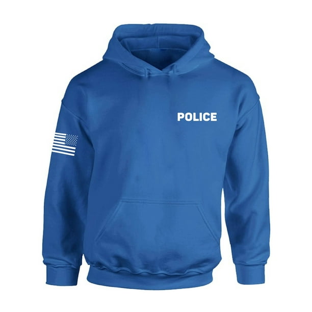 Awkward Styles - Awkward Styles Police Hooded Sweatshirt with Usa Flag ...