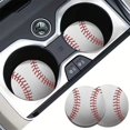 thumbnail image 3 of Suhoaziia Baseball Car Cupholder Coasters Christmas Cup Holders Table Coasters Keep Your Car Clean and Dry,Durable Water Absorbent Cup Mat Decoration, 3 of 7