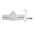 thumbnail image 5 of Unique Moments 1 Ct Round Cut Lab Grown Diamond Wedding Bridal Set in 10K White Gold for Women (J, SI-I1), 5 of 15