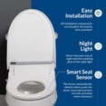 thumbnail image 3 of Bio Bidet BB-2000 Bidet Toilet Seat Bundle, Warm Water, Air Dryer, Heated Seat, Slow Close Lid, Night Light, for Round Toilets, 3 of 11