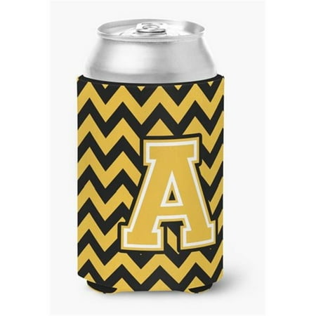

Letter A Chevron Black & Gold Can or Bottle Hugger 0.25 x 4 x 5.5 in.