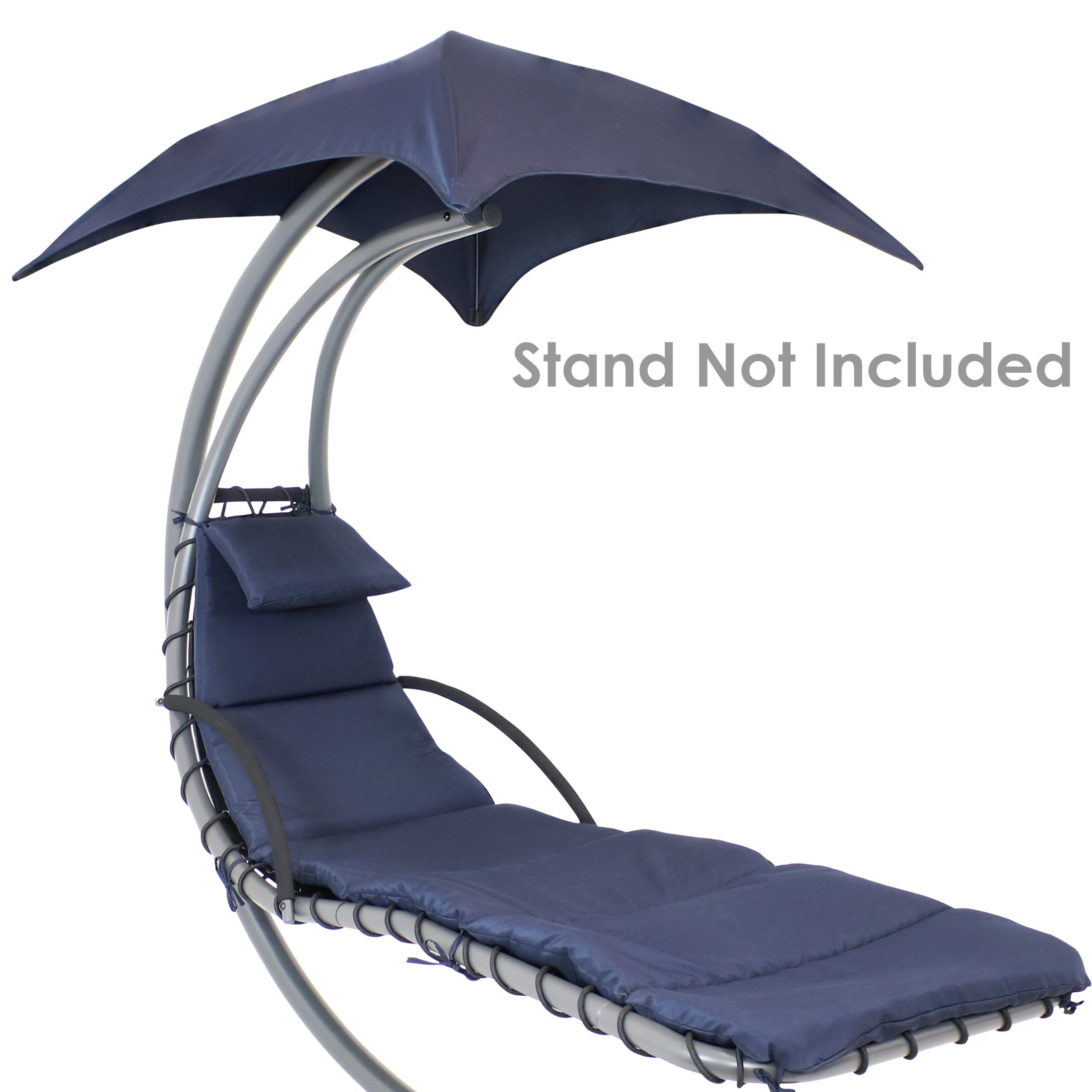 Sunnydaze 27" x 88.5" Navy Blue Outdoor Hanging Lounge Chair Replacement Cushion