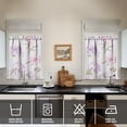 thumbnail image 4 of Pioneer Kitchen Curtains and Valance Set 36 Inch Tier Vintage Colorful Peony Flower Plants 3 Pieces Set Dining Room Small Curtain Drapes Cafe Curtains Valance for Home Decor Rod Pocket, 4 of 6