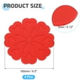 thumbnail image 2 of Uxcell 4 Pack Manteles de Silicona Trivet, Protector de Mesa de Silicona con Patrón de Flores, Mat de Resistencia al Calor para Encimera, Platos Calientes, Ollas y Sartenes, Rojo, 2 of 6