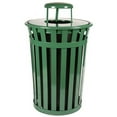 thumbnail image 4 of Witt Industries M5001-RC-BK Oakley Slatted Metal Receptacle with Rain Cap - Black, 4 of 4