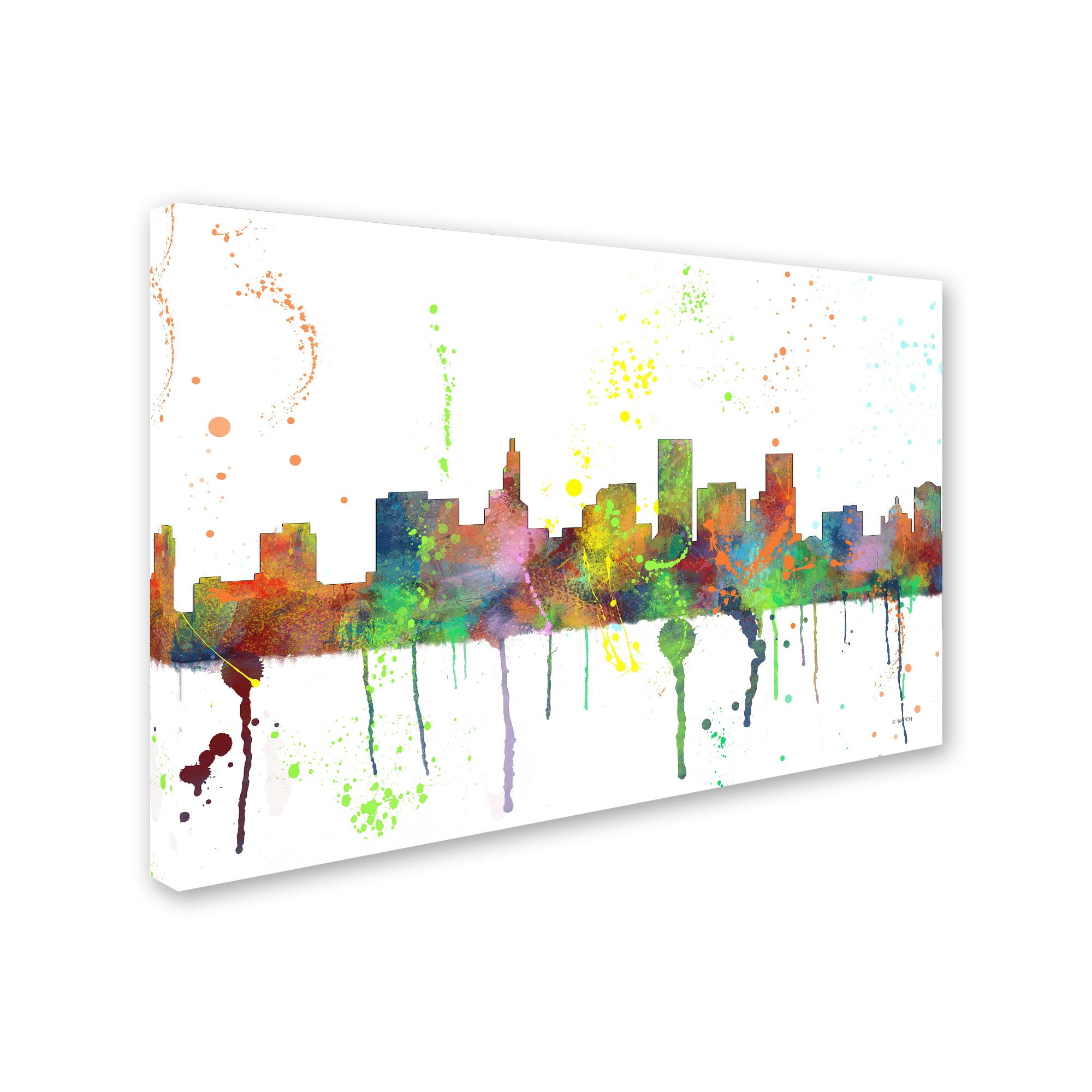 Trademark Fine Art "St Paul Minnesota Skyline Mclr-1" Canvas Art by Marlene Watson