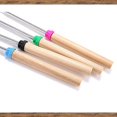 thumbnail image 3 of 5pcs Telescopic Barbecue Accessory Set BBQ Tool Section Wood Handle 5 Stainless Steel Retractable Fork BBQ (Size: Random Color), 3 of 5
