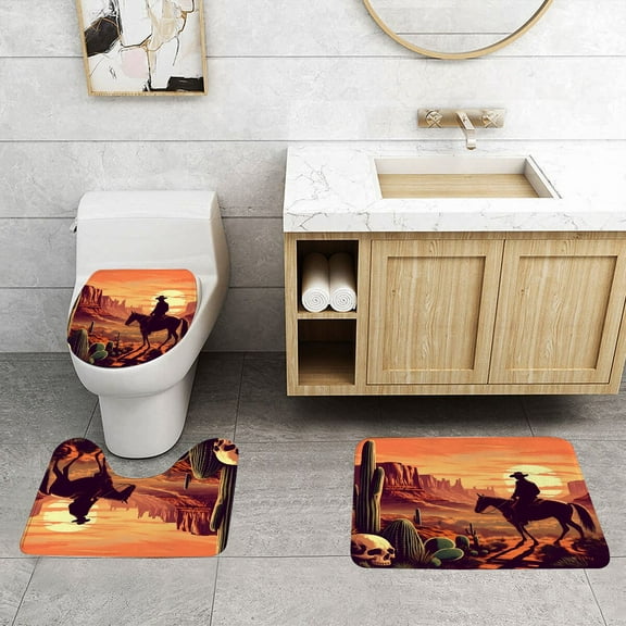 Red Dead Redemption Classic Three Piece Set With Water Absorption And Anti Slip Properties