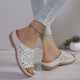 thumbnail image 6 of Mostsola Womens Sandals Boho Flower Hollow Out Wedge Sandals Slip on Shoes Slippers Summer Slides, 6 of 8