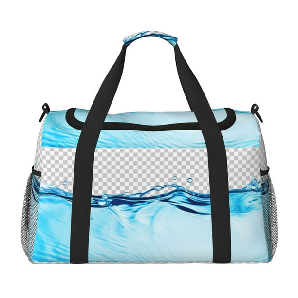 Disketp Crystal Clear Water Splash Bolsa de Viaje Tipo Duffle, Bolso de Mano para Fin de Semana para Mujer, Bolsa de Gimnasio Ligera para Hombre, Esencial para Viajes